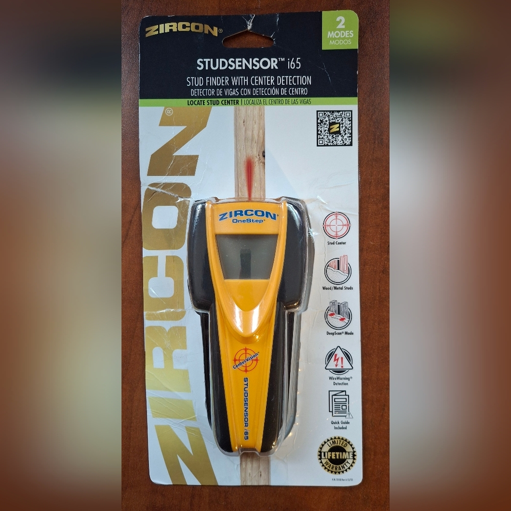 Zircon One Step I65 6.21 in. L X 3.04 in. W Stud Sensor 3/4 in. 1 pc